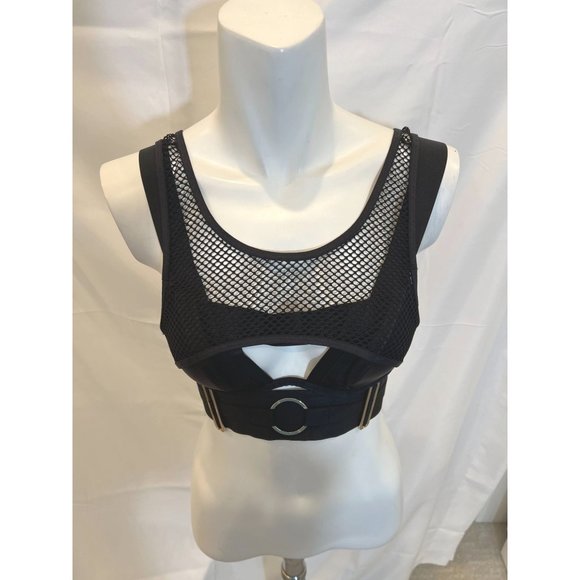 SOLD Rare Honey Birdette Fishnet Bra Gold Accent - 32A - Picture 4 of 9